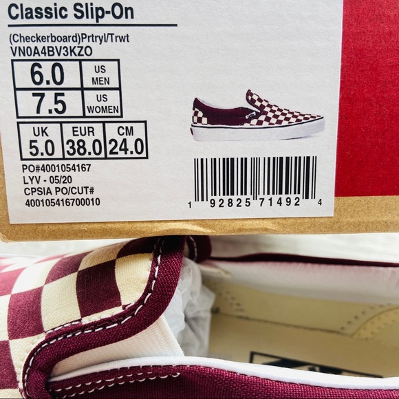 NWT Vans Classic Slip-On Checkerboard - Picture 6 of 6